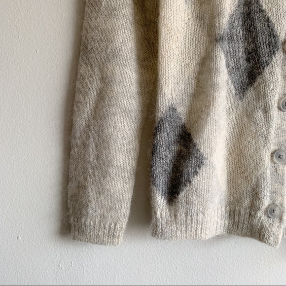 J. Crew Small Cardigan Cream Gray Mohair - Picture 4 of 6